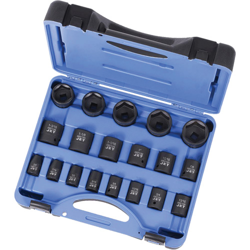 PS1912 SAE 6-Point Socket Set, 19 Pcs, Impact, 1/2" Drive Size, Deep Dufferin Supply