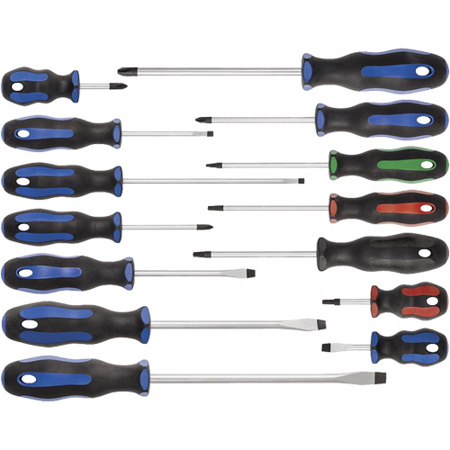 JTSD-14S Ergonomic Screwdriver Set, 14 Pcs. Dufferin Supply