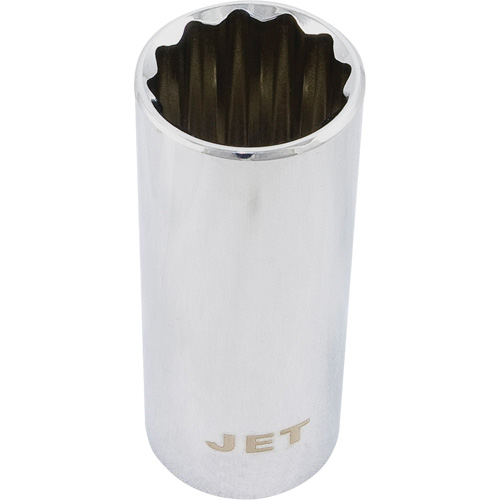 12-Point Chrome Socket, 3/4", 1/2" Drive, 12 Points, Deep Dufferin Supply