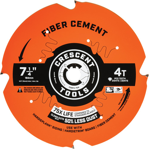 Circular Saw Blade, 7-1/4", 4 Teeth, Cement Use Dufferin Supply