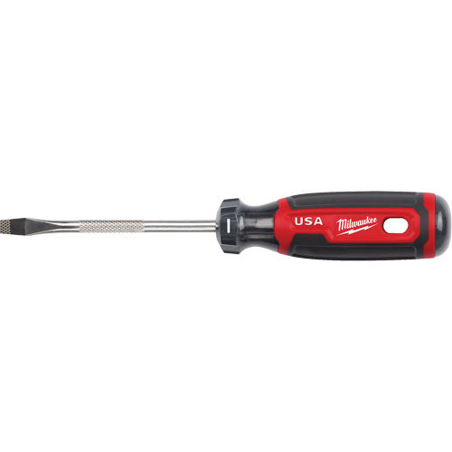 Tournevis &agrave; fente, Tige de 1/4", Ronde, 211 mm lo, Prise en Coussin&eacute;e Dufferin Supply
