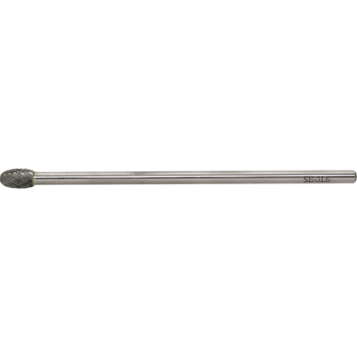 Solid Carbide Burr, SE-1L6, 1/4" Dia., 1/4" Shank, 3/8" Depth of Cut Dufferin Supply