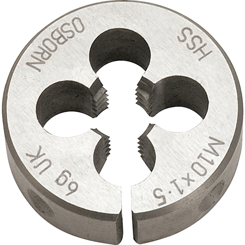 Split Circular Die, M10 X 1.5 Thread, High Speed Steel Dufferin Supply