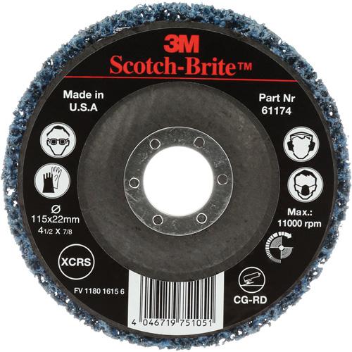 Disque de nettoyage et de d&eacute;capage Scotch-Brite, 4-1/2" dia., Grain Extra grossier, Carbure de silicium Dufferin Supply