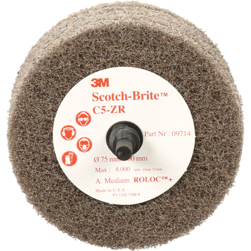 Disque de tronçonnage et de polissage Scotch-Brite, 75 mm x 30 mm, Arbre de 20 mm, Oxyde d'aluminium, 7500 Tr/min Dufferin Supply