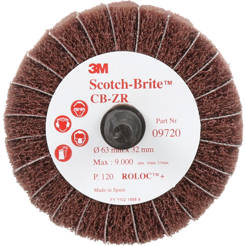 Scotch-Brite Combi-Wheel, 2-1/2" Dia., 120 Grit, Aluminum Oxide Dufferin Supply