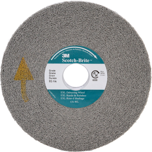 Scotch-Brite EXL Deburring Wheel, 6" x 1", 1" Arbor Dufferin Supply