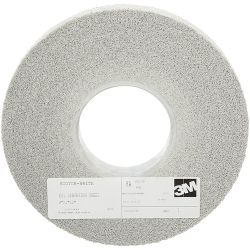 Meules d'&eacute;barbage EXL Scotch-Brite, 8" x 1", Arbre de 3", Oxyde d'aluminium Dufferin Supply
