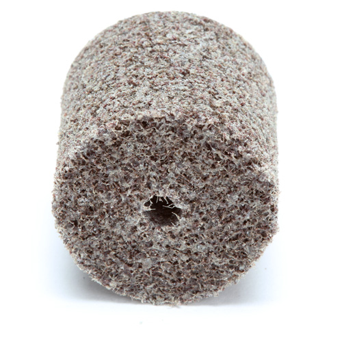 Meule d'abrasion et de polissage unitaris&eacute;e Scotch-Brite, 1" x 1", Arbre de 3/16"-7, Grain de Moyen, Oxyde d'aluminium Dufferin Supply