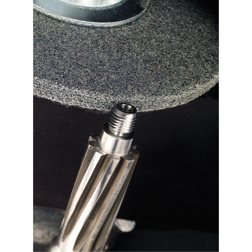 Scotch-Brite EXL Unitized Deburring Wheels, 1" x 1", 3/16" Arbor, 2A Grit, Aluminum Oxide Dufferin Supply