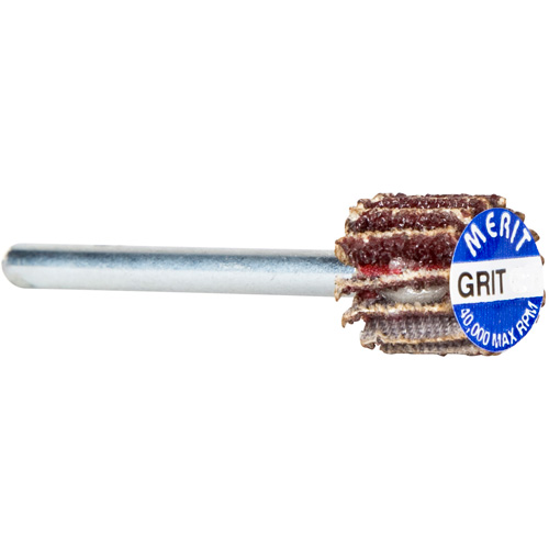 High Performance Micro-Mini Flap Wheel, Aluminum Oxide, 180 Grit, 3/4" x 1/2" x 1/8" Dufferin Supply