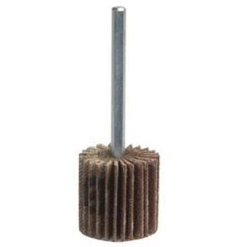 Super Finish Mini Flap Wheel, Aluminum Oxide, 80 Grit, 1-3/16" x 1/4" x 1/4" Dufferin Supply