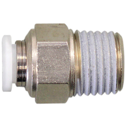 Straight Threaded Connector, 1/4", Brass, NPT Thread Dufferin Supply