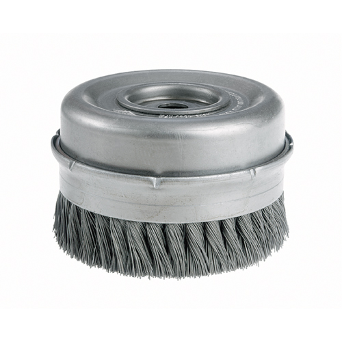 Brosses-boisseau &agrave; fils nou&eacute;s avec bride - Robustes, 4" dia. x 5/8"-11 arbre Dufferin Supply