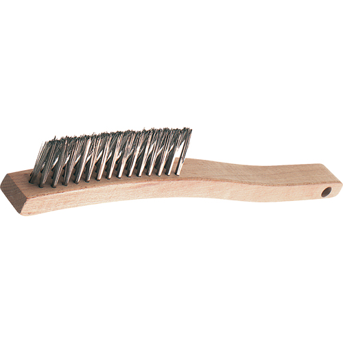 Brosses de grattage &agrave; manche long, rainure en V, Acier inoxydable, 3 x 14 rangs de fils, Longueur 13-3/4" Dufferin Supply
