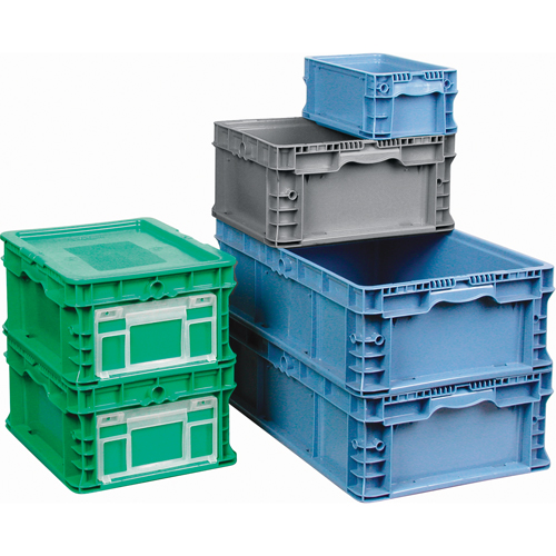 StakPak Plus 4845 System Containers, 15" W x 12" D x 7.5" H, Grey Dufferin Supply