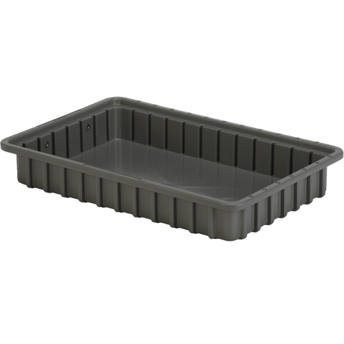 Contenants Divider Box, Poly&eacute;thyl&egrave;ne, 16,5" la x 10,9" p x 2,5" h, Gris Dufferin Supply
