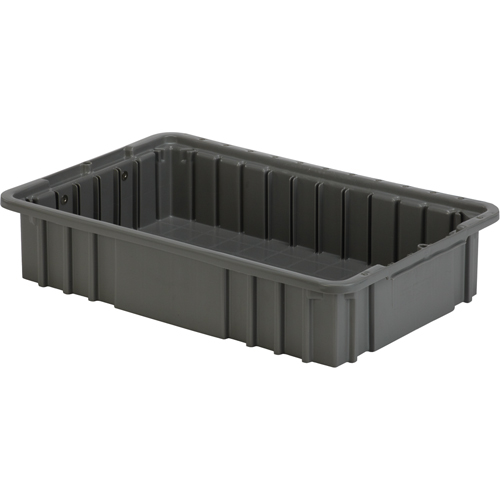 Divider Box, Polyethylene, 15.5" W x 9.9" D x 3.5" H, Grey Dufferin Supply