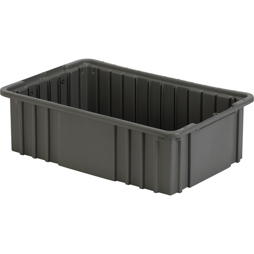 Divider Box, Polyethylene, 16.5" W x 10.9" D x 5" H, Grey Dufferin Supply