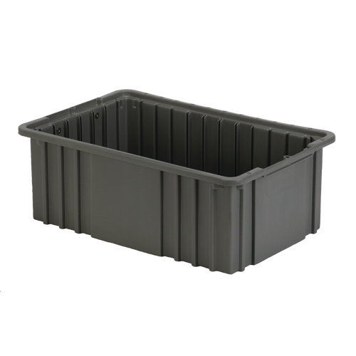 Divider Box, Polyethylene, 15.5" W x 9.9" D x 6" H, Grey Dufferin Supply