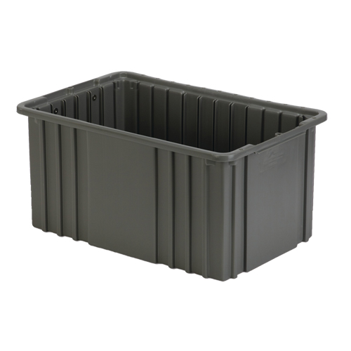 Divider Box, Polyethylene, 15.5" W x 9.9" D x 8" H, Grey Dufferin Supply