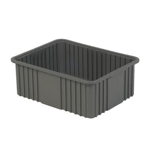 Divider Box, Polyethylene, 20.9" W x 15.9" D x 8" H, Grey Dufferin Supply
