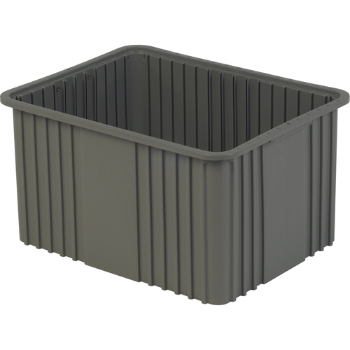 Divider Box, Polyethylene, 20.9" W x 15.9" D x 12" H, Grey Dufferin Supply