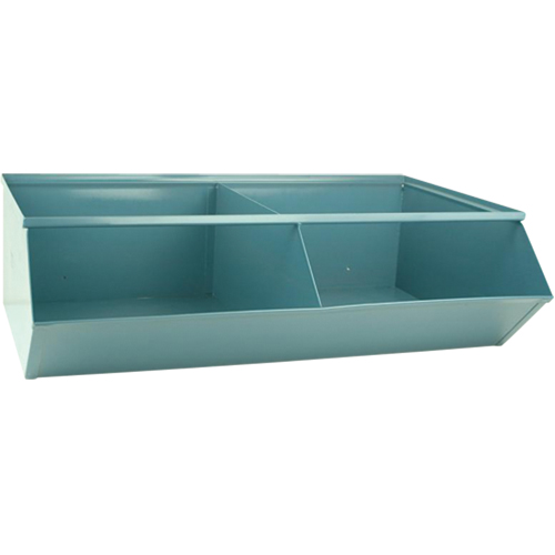 Bacs sectionnels superposables, Cap. 100 lb, 37" la x 24" p x 11" h, Bleu Dufferin Supply