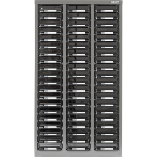 KPC-300 Parts Cabinet, Galvanized Steel, 60 Drawers, 21-3/10" x 10-2/5" x 36-9/10", Grey Dufferin Supply