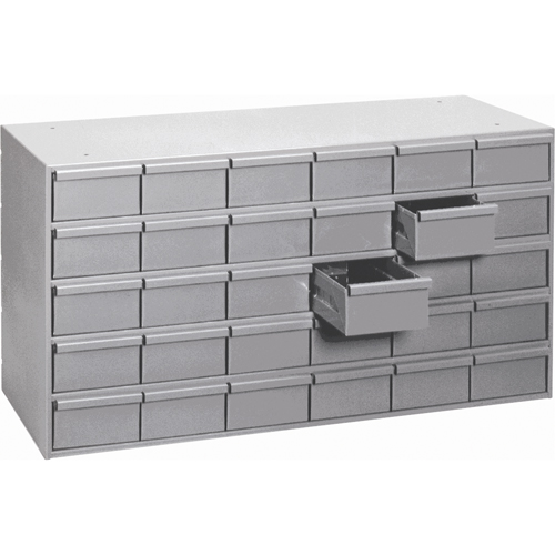 Casiers &agrave; tiroirs industriels, 30 tiroirs, 33-3/4" la x 11-3/4" p x 21-1/8" h, Gris Dufferin Supply