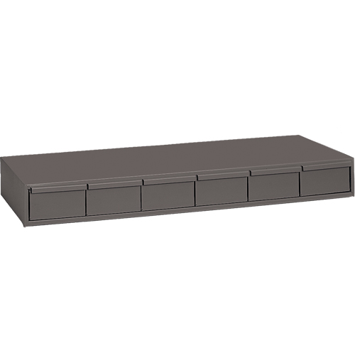 Industrial Drawer Cabinets, 6 Drawers, 33-3/4" W x 11-5/8" D x 4" H, Grey Dufferin Supply