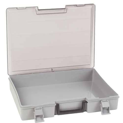 Compartment Case, Plastic, 15-1/2" W x 11-3/4" D x 2-1/2" H, Grey Dufferin Supply