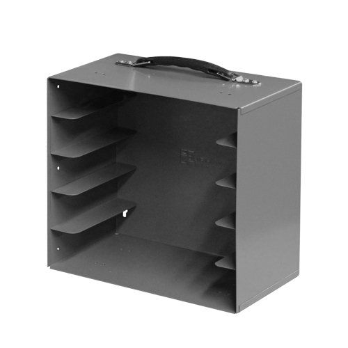 Compartment Box Cabinets, Steel, 5 Slots, 11-1/4" W x 6-3/4" D x 10-3/4" H, Grey Dufferin Supply