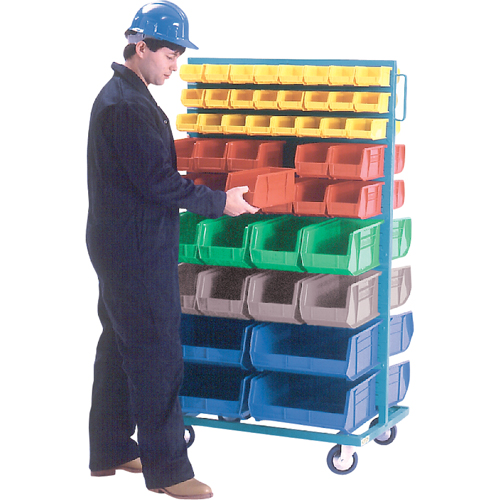 Supports mobiles pour contenants - &agrave; deux c&ocirc;t&eacute;s, 0 bacs, 36" la x 24" p x 67-1/2" h Dufferin Supply