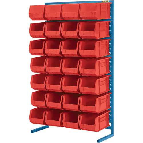 Support stationnaire pour bacs &agrave; un c&ocirc;t&eacute;, 36" la x 12" p x 61" h, 28 bacs Dufferin Supply