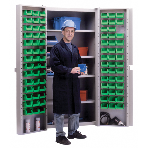 Deep-Door Combination Cabinet, 38" W x 24" D x 72" H, 4 Shelves Dufferin Supply