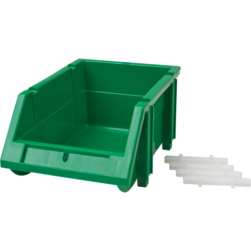Bac empilable & &agrave; suspendre, 4-13/16" la, 3-3/16" h x 7-1/8" p, Vert Dufferin Supply