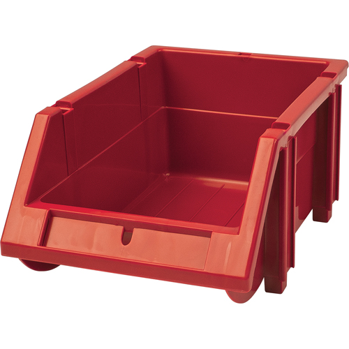 Bac empilable & &agrave; suspendre, 4-13/16" la, 3-3/16" h x 7-1/8" p, Rouge Dufferin Supply