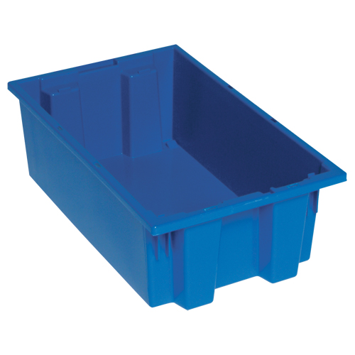 Stack & Nest Totes, 6" x 18" x 11", Blue Dufferin Supply