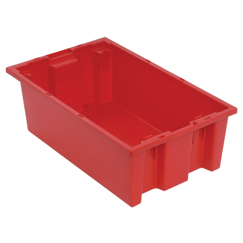 Stack & Nest Totes, 6" x 18" x 11", Red Dufferin Supply