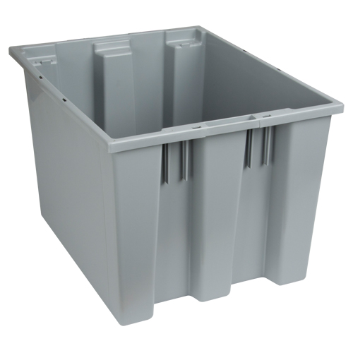Stack & Nest Totes, 13" x 19.5" x 15.5", Grey Dufferin Supply