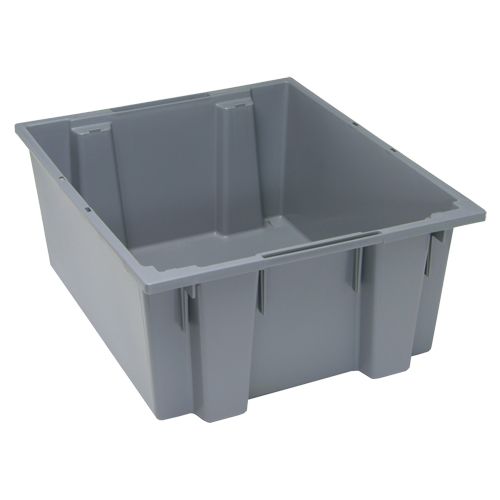 Stack & Nest Totes, 10" x 23.5" x 19.5", Grey Dufferin Supply