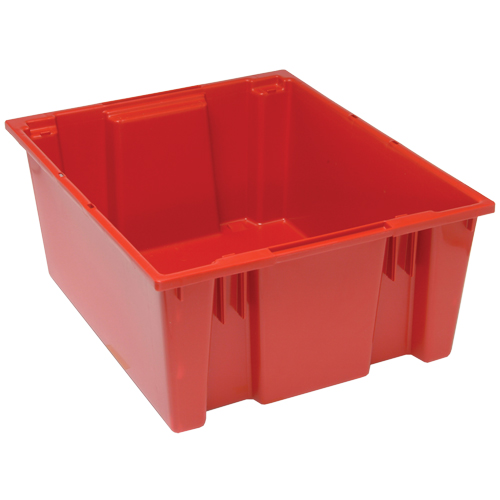 Stack & Nest Totes, 10" x 23.5" x 19.5", Red Dufferin Supply