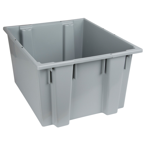 Stack & Nest Totes, 13" x 23.5" x 19.5", Grey Dufferin Supply