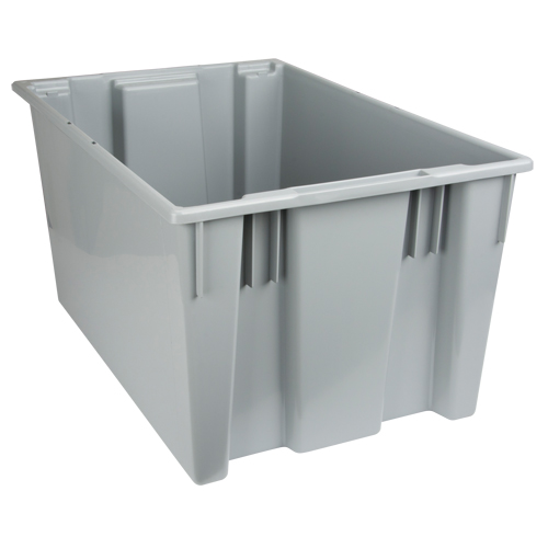 Stack & Nest Totes, 15" x 29.5" x 19.5", Grey Dufferin Supply