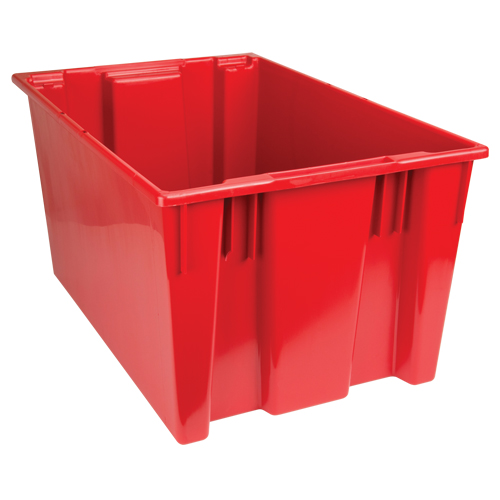 Stack & Nest Totes, 15" x 29.5" x 19.5", Red Dufferin Supply