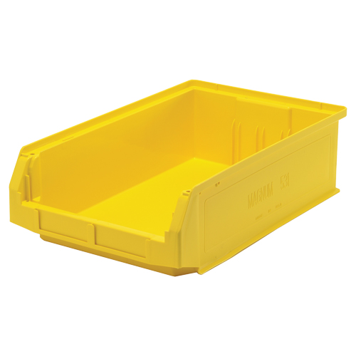 Giant Stacking Containers, 12.375" W x 19.75" D x 5.875" H, Yellow Dufferin Supply