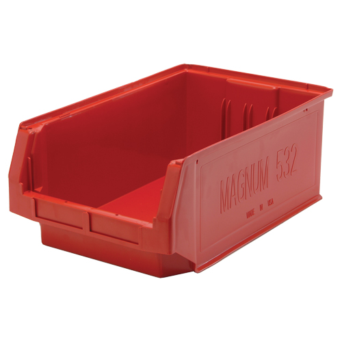 Giant Stacking Containers, 12.375" W x 19.75" D x 7.875" H, Red Dufferin Supply