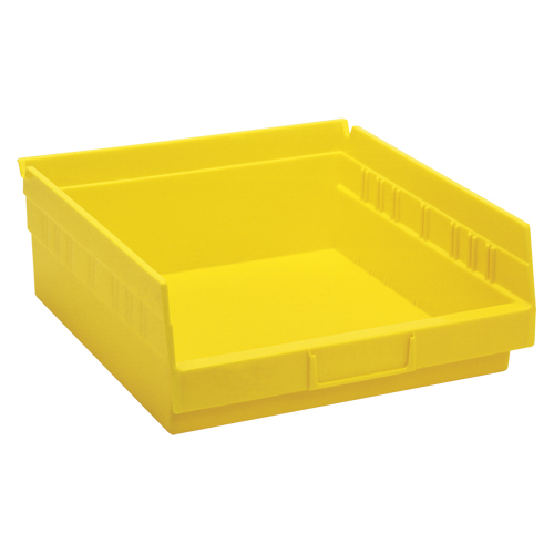 Bacs de rangement pour tablettes, 11-1/8" la x 4" H x 11-5/8" p, Jaune, Capacit&eacute; 30 lb Dufferin Supply