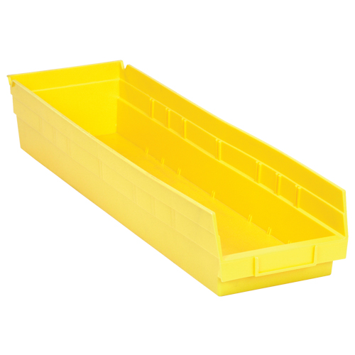 Bacs de rangement pour tablettes, 6-5/8" la x 4" H x 23-5/8" p, Jaune, Capacit&eacute; 50 lb Dufferin Supply